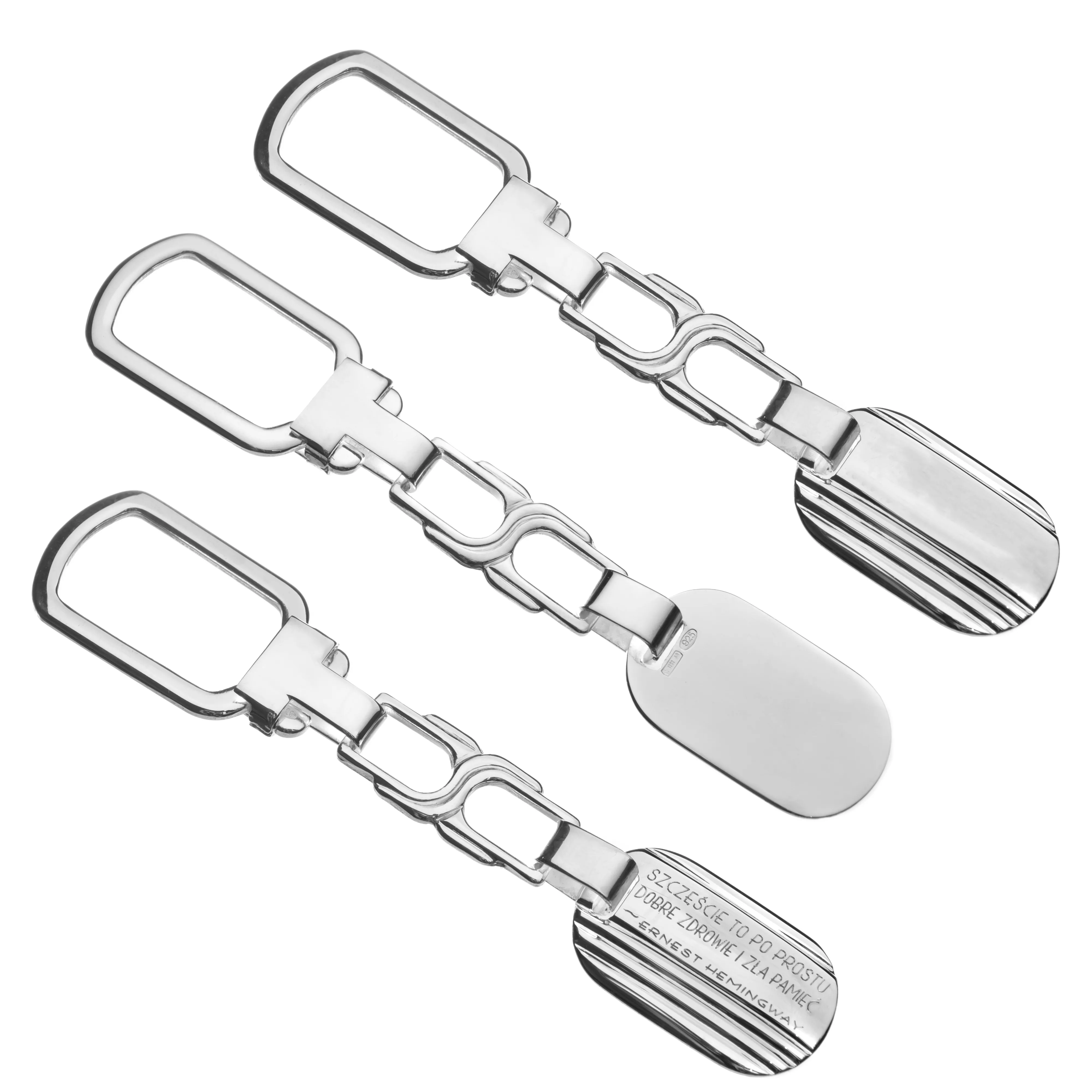 Srebrny brelok do kluczy - możliwość graweru