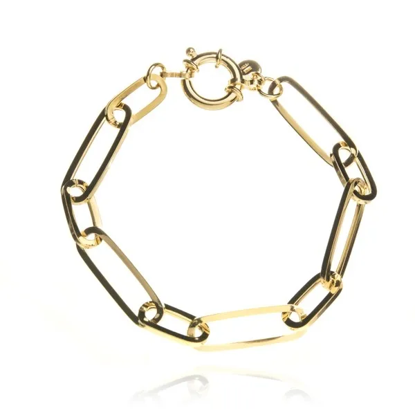 Bransoletka srebrna pozłcana oryginalna biżuteria włoska