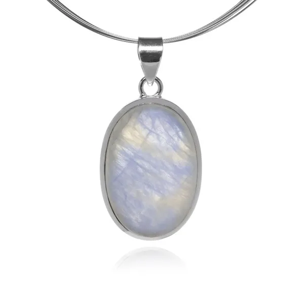 Zawieszka srebrna z kamieniem księżycowym