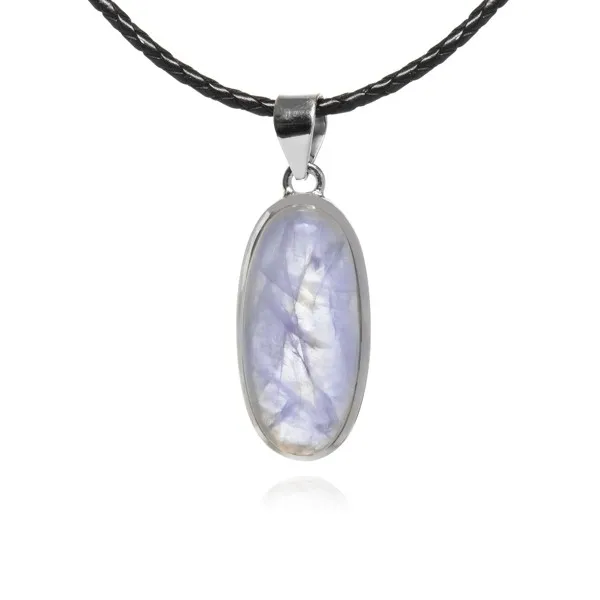 Unikat - piękna zawieszka srebrna z kamieniem ksieżycowym  - najbardziej ceniony kamień ze sri lanki