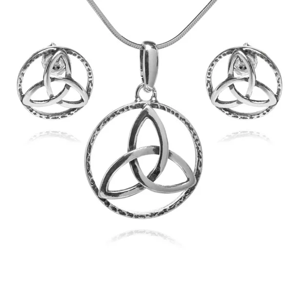 Komplet biżuteria srebrna