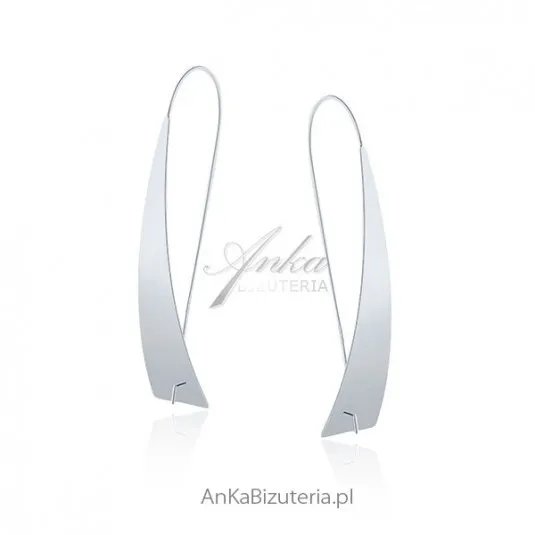Kolczyki srebrne żagle średnie