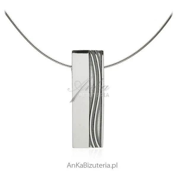 Zawieszka srebrna oksydowana  - la foce