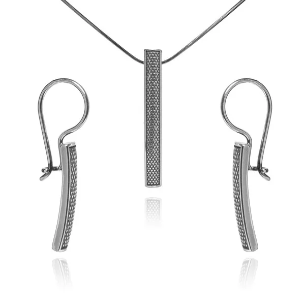 Biżuteria  srebrna komplet oksydowany