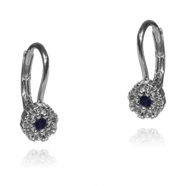 Srebrna biżuteria dla dzieci - kolczyki z cyrkoniami