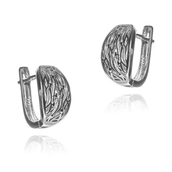 Kolczyki srebrne  ażurowe