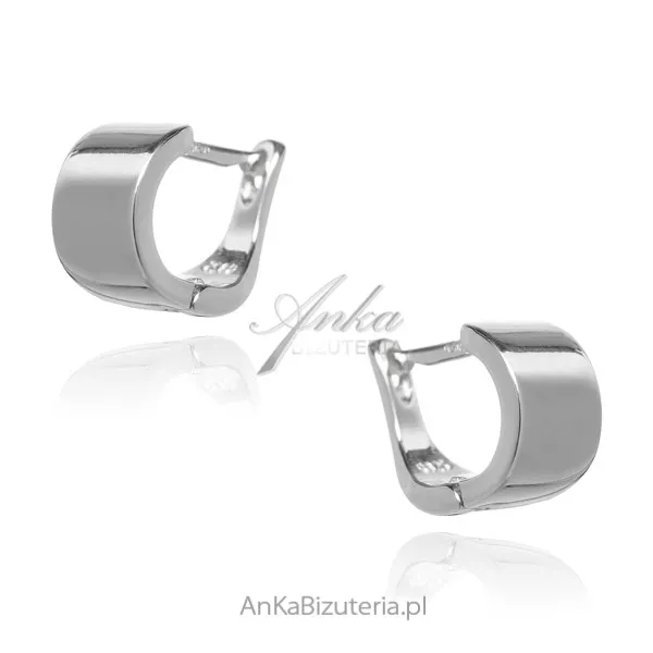 Kolczyki srebrne gładkie kółka