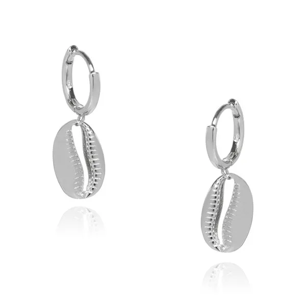 Kolczyki srebrne muszelki  wiszące