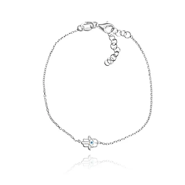 Bransoletka srebrna ręka fatimy