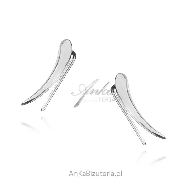 Kolczyki srebrne nausznice - delikatne