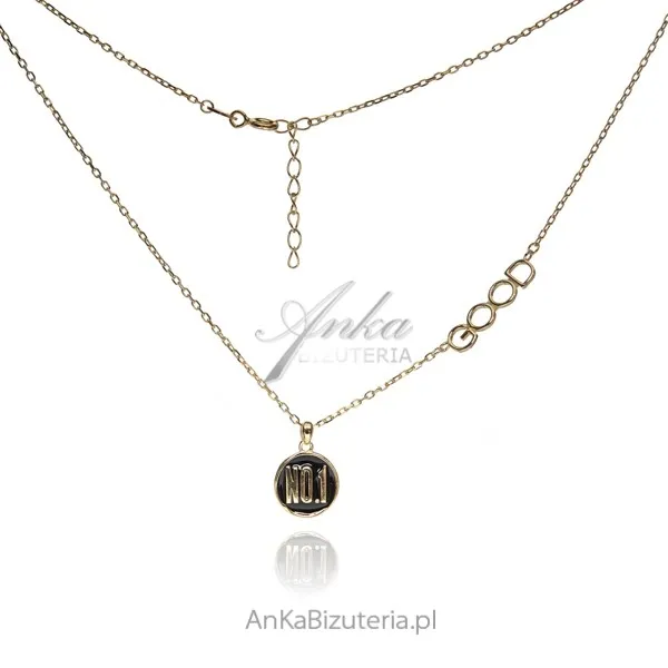 Modowa biżuteria insta - story. naszyjnik srebrny pozłacany no.1