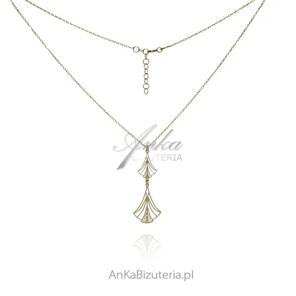 Naszyjnik srebrny pozłacany kawasaki