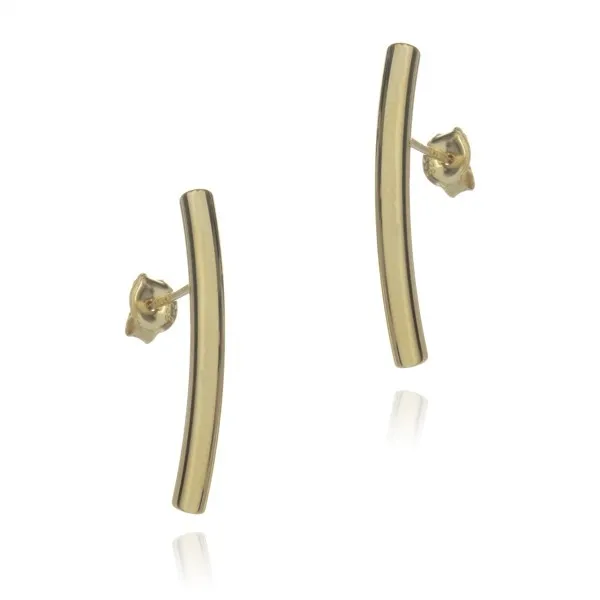 Kolczyki srebrne pozłacane rurki