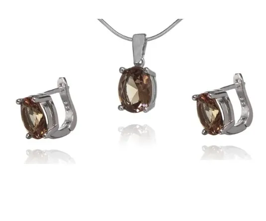 Komplet  biżuteria srebrna  z sultanitem  - ankara