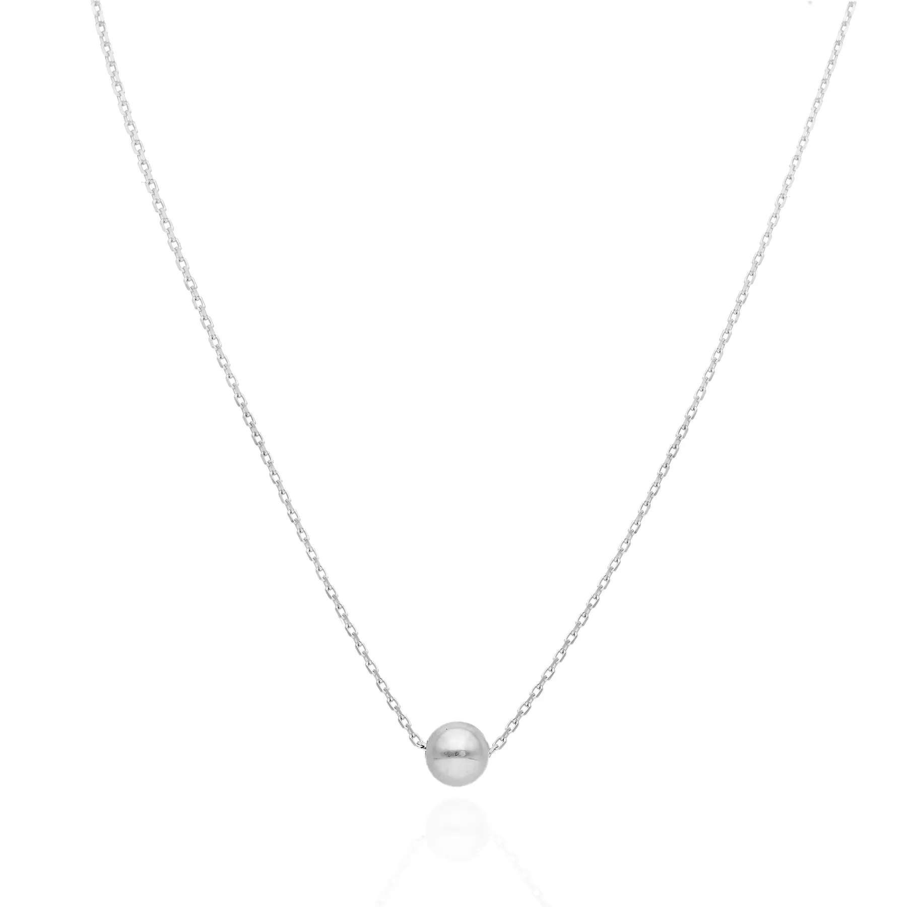 Naszyjnik srebrny z kuleczką