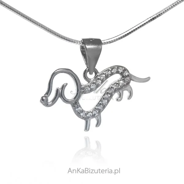 Zawieszka srebrna jaminik z cyrkoniami