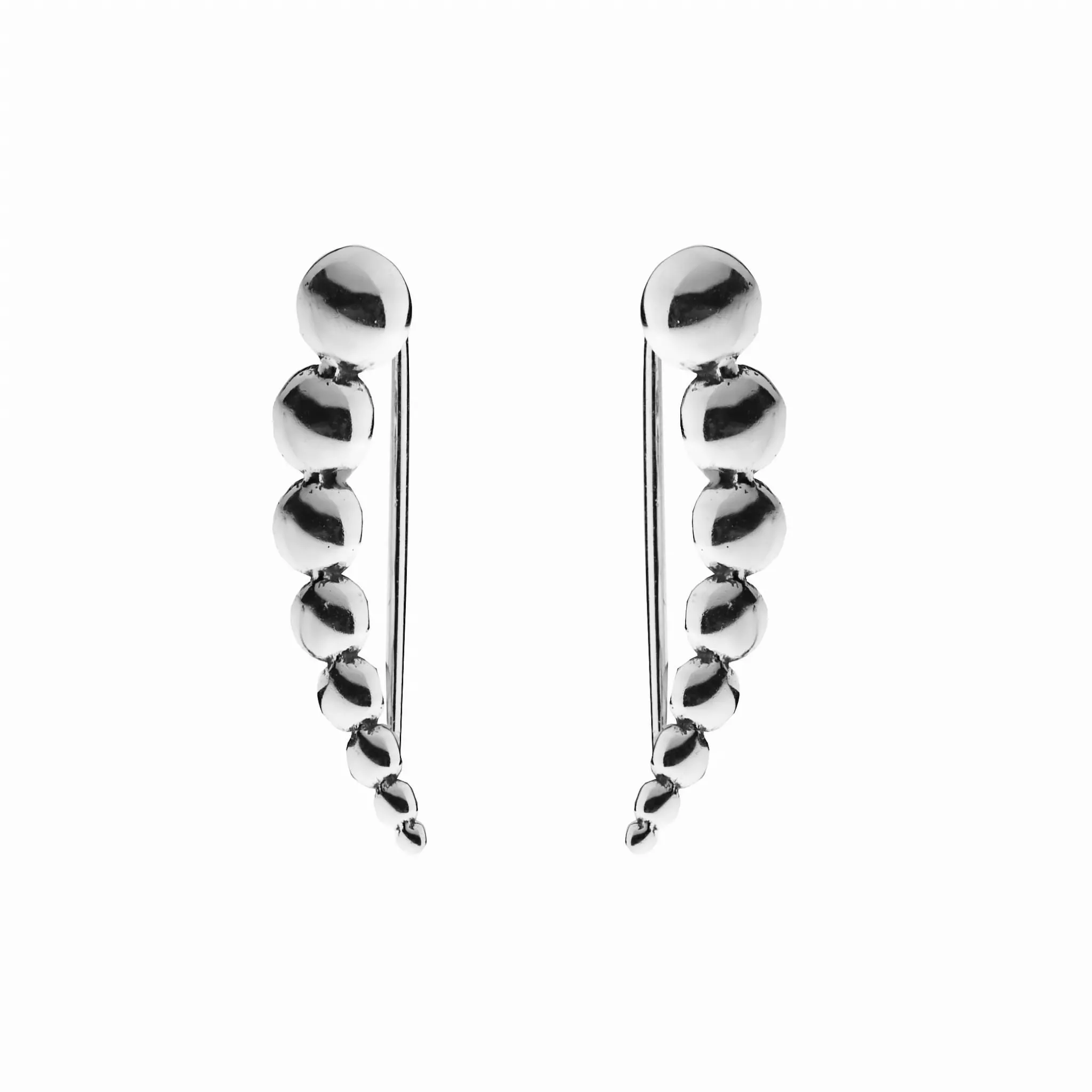 Srebrne kolczyki nausznice kuleczki