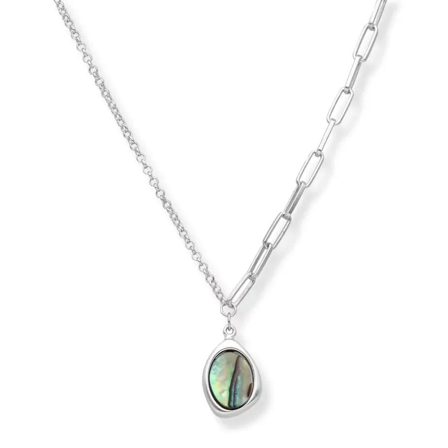 Naszyjnik srebrny z muszlą paola