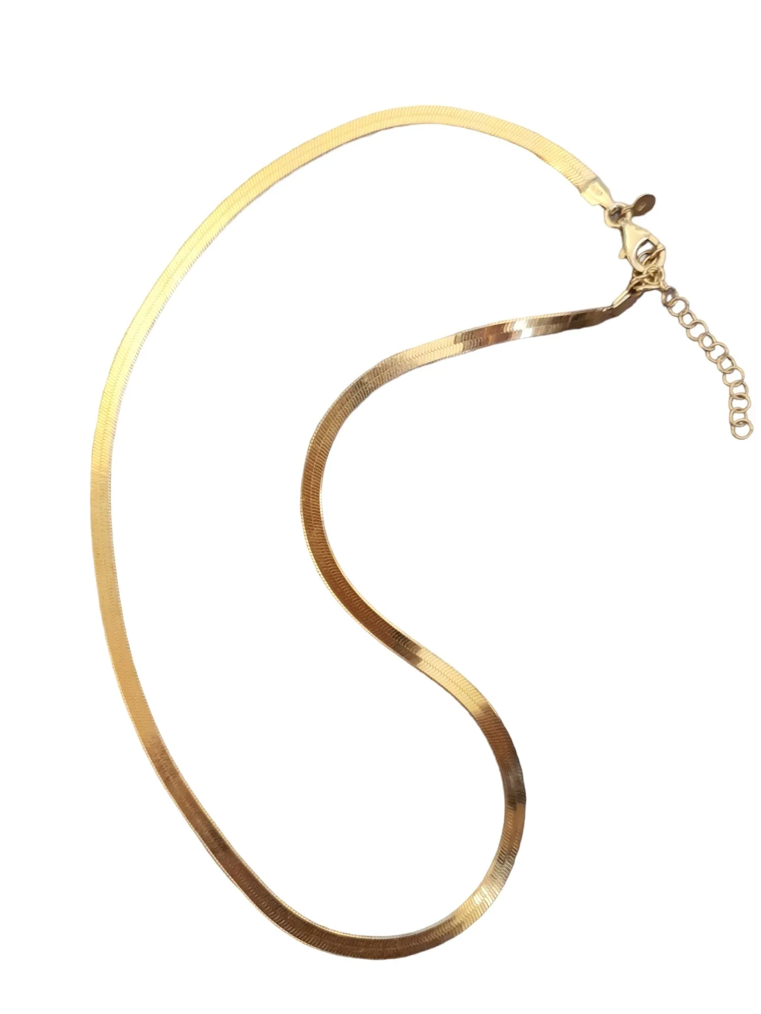 Naszyjnik żmijka 3,5 mm srebrny pozłacany