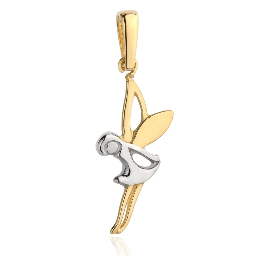Złota zawieszka wróżka pr. 585 - dwa kolory