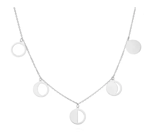 Naszyjnik srebrny fazy księżyca