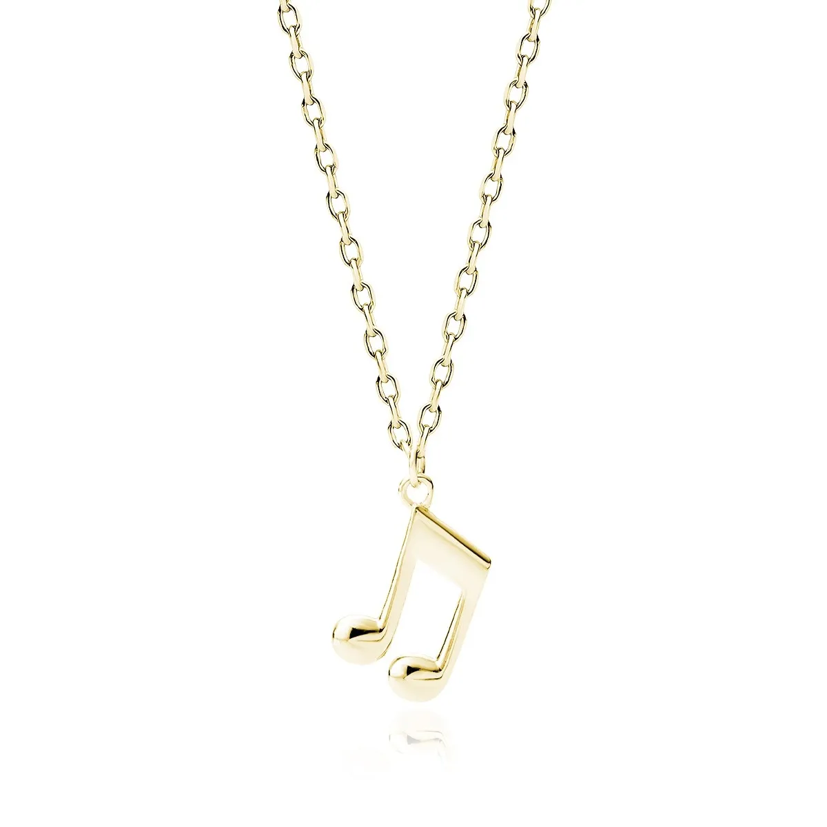 Naszyjnik srebrny pozłacane  nutki