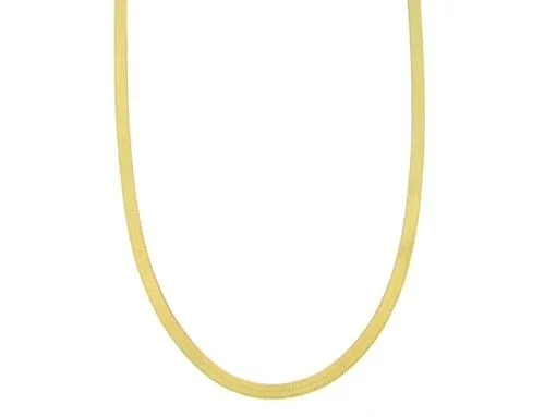 Naszyjnik żmijka 2 mm srebrny pozłacany