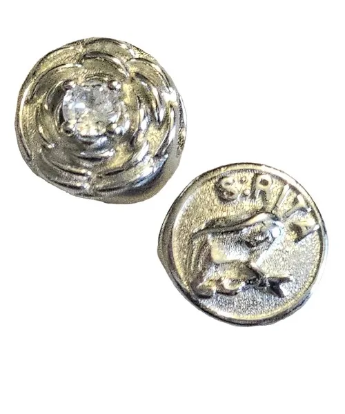 Zawieszka srebrna charms  św. rita