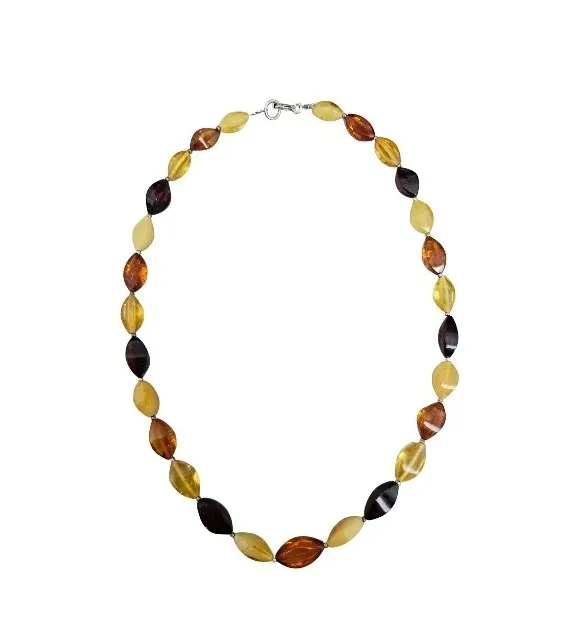 Naszyjnik  z bursztynem srebrny  unikat