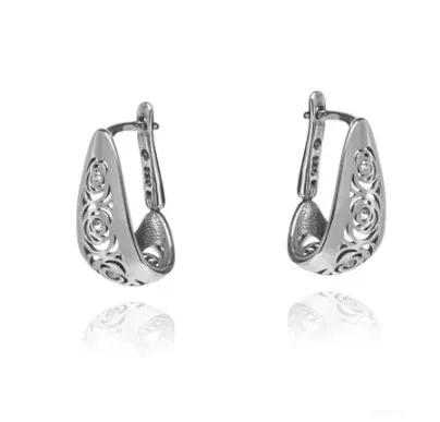 Kolczyki srebrne  "różane marzenie"