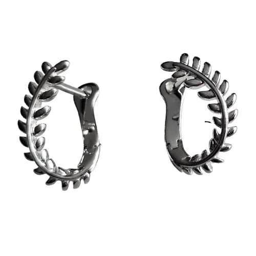 Kolczyki srebrne listki