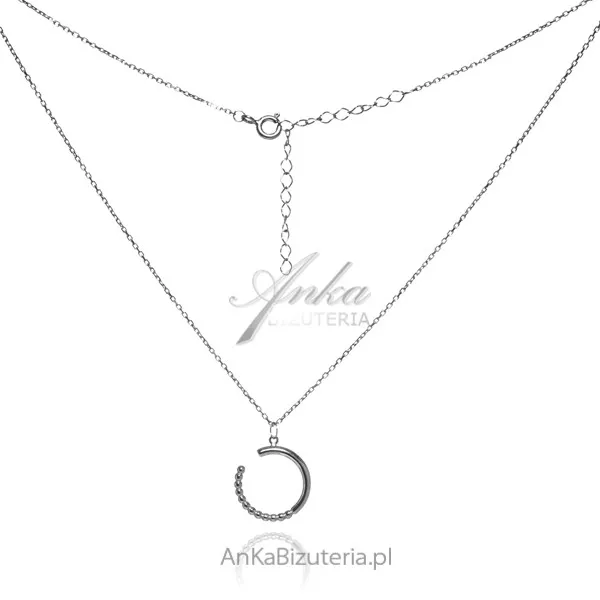 Naszyjnik srebrny  otwarte kółeczko