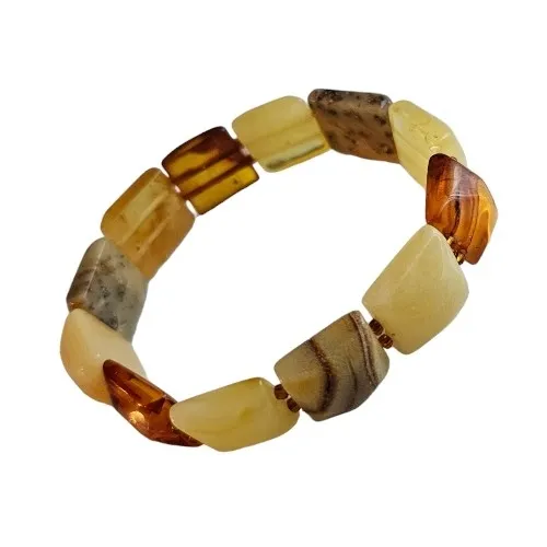 Bransoletka z naturalnym bursztynem