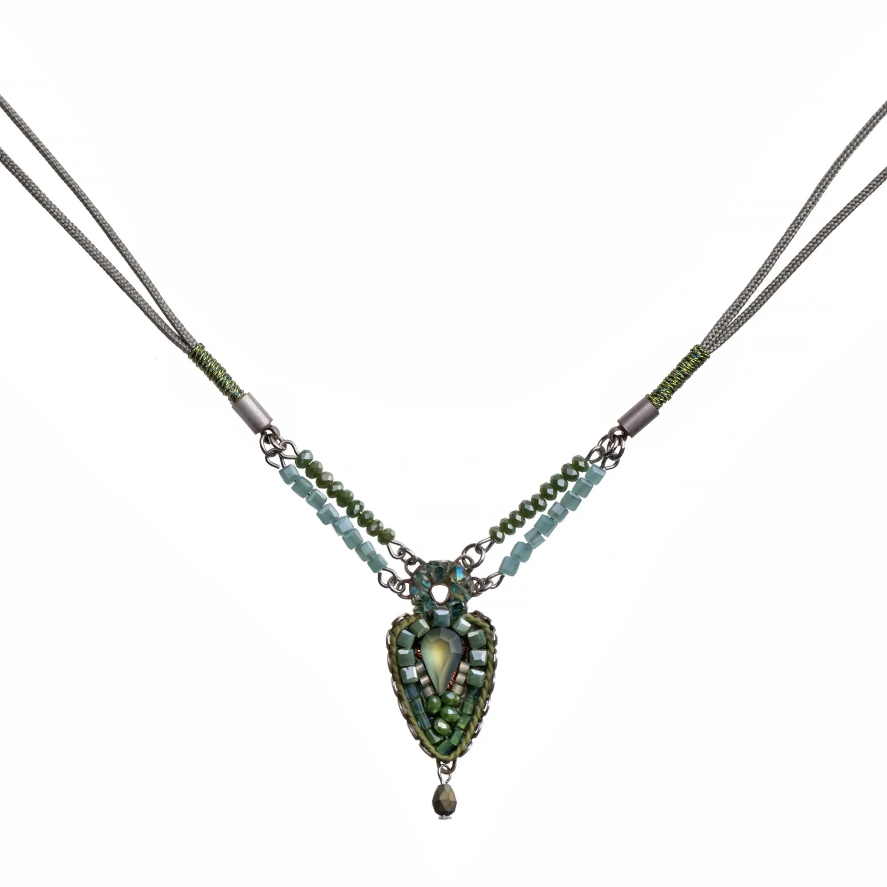 Ekskluzywny naszyjnik alaya bar odcienie zieleni