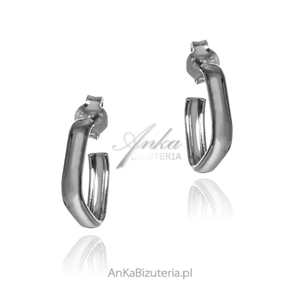 Kolczyki srebrne małe kwadraty