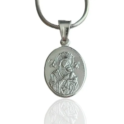 Medalik srebrny matki boskiej nieustającej pomocy
