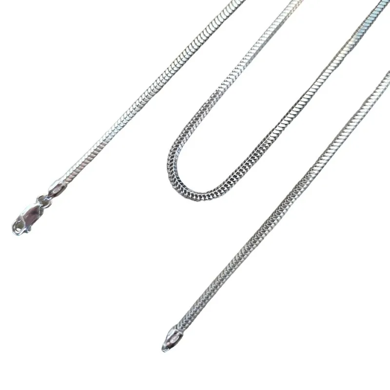Łańcuszek srebrny rodowany - gruby snake 70 cm