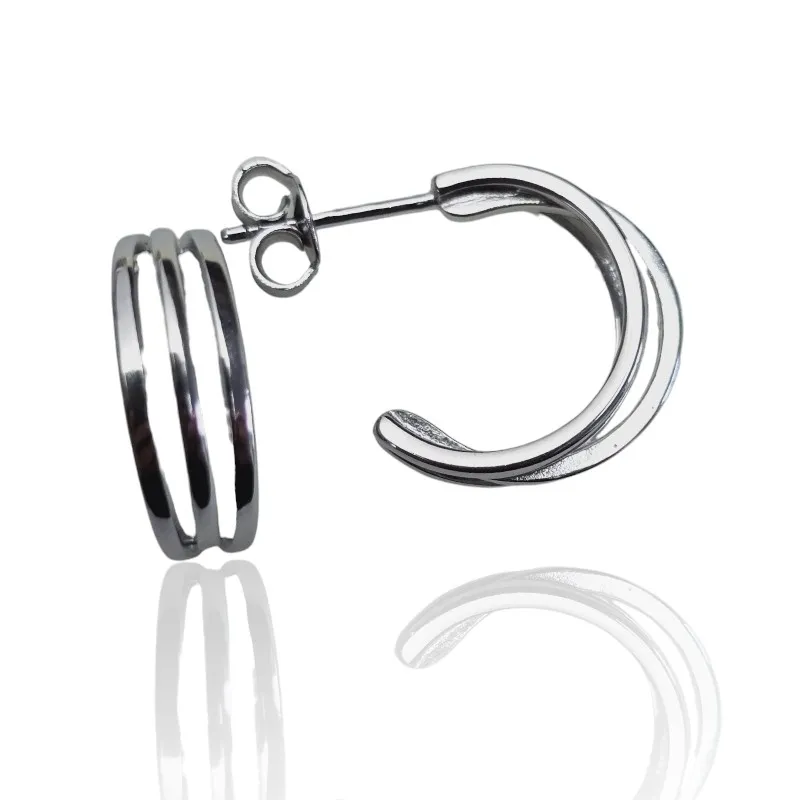 Kolczyki srebrne kółka  sztyfty alice