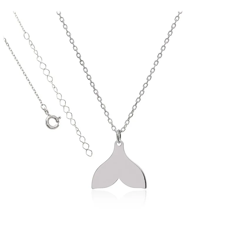 Naszyjnik srebrny  płetwa wieloryba