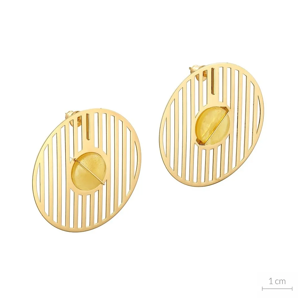 Efektowne kolczyki srebrne pozłacane zebra