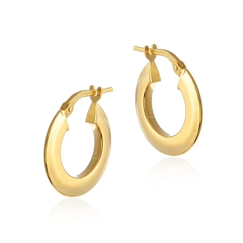 Kolczyki srebrne pozłacane kółka kira