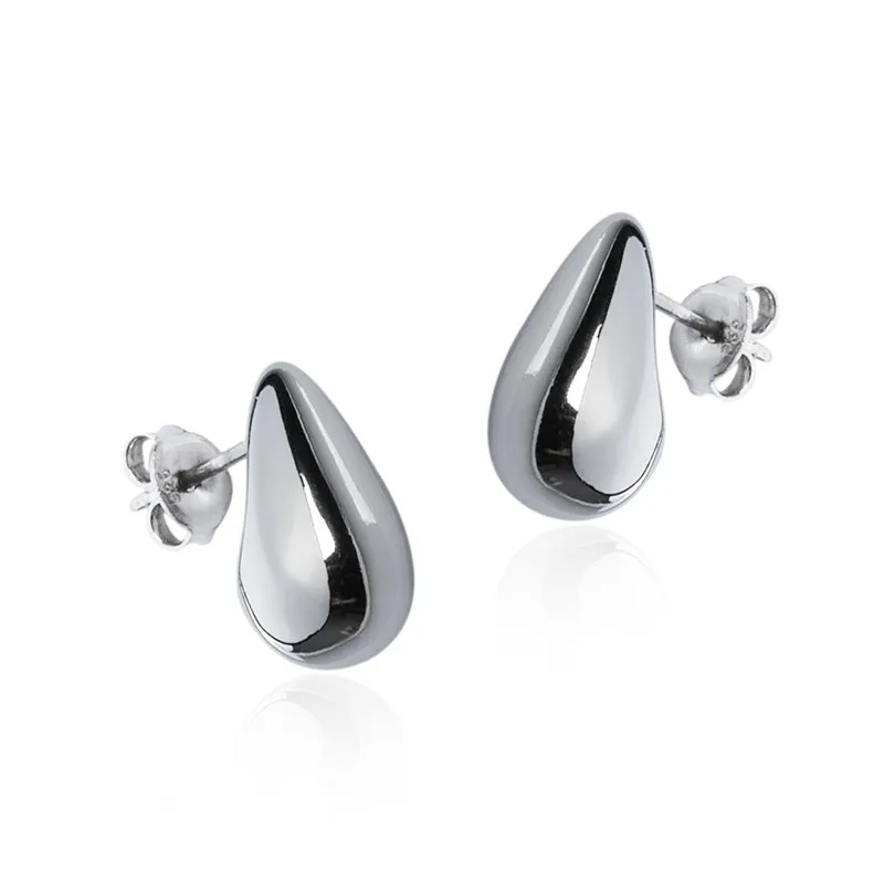 Kolczyki srebrne łezki na sztyfcie