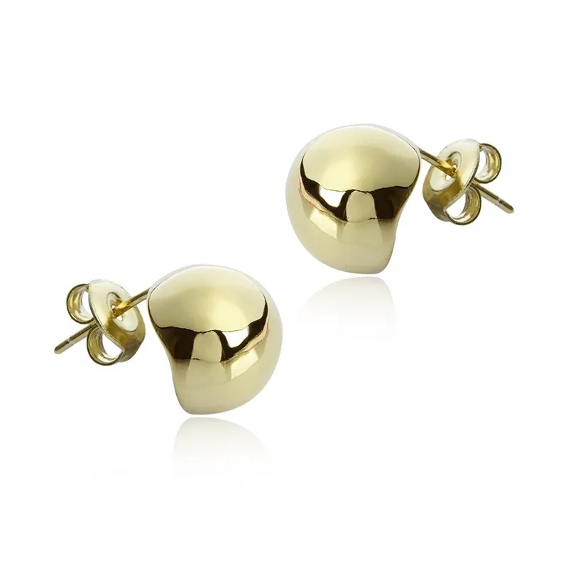 Kolczyki srebrne pozłacane kule na sztyfcie