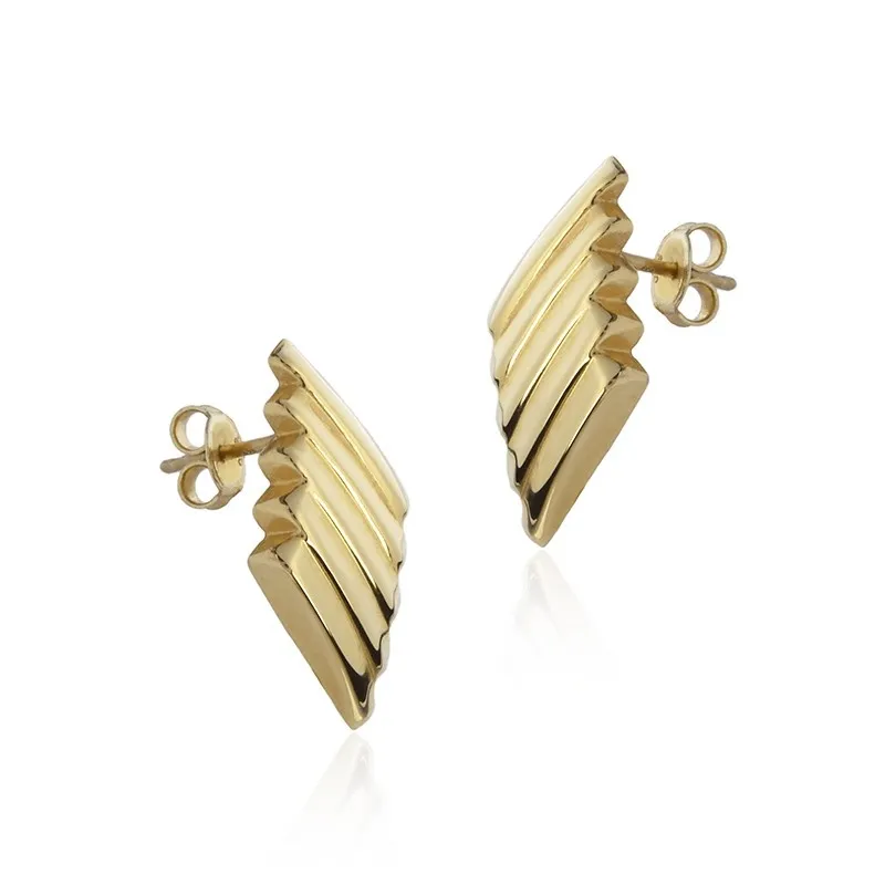 Kolczyki srebrne na sztyft drabinkowe