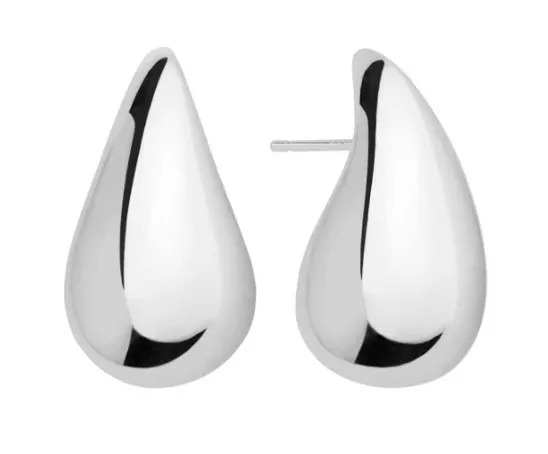 Kolczyki srebrne łezki  duźe na sztyfcie
