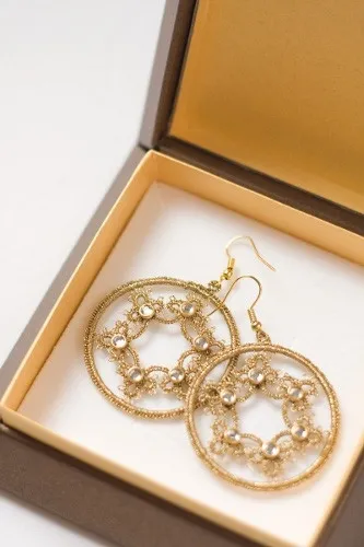 Kolczyki rękodzieło małe oryginalne