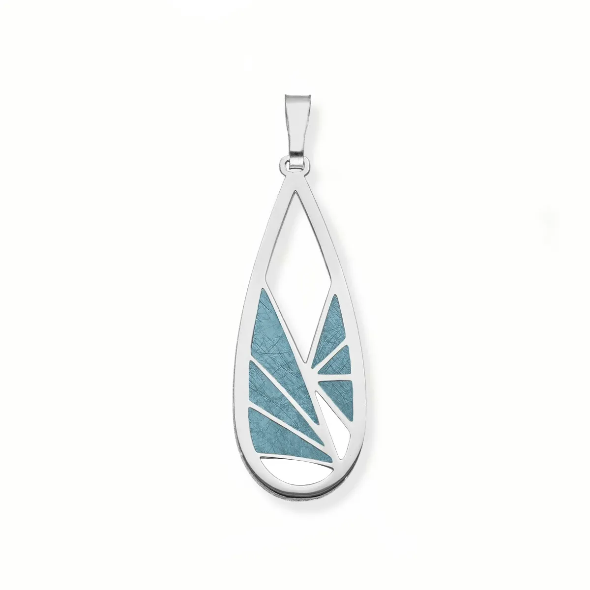 Srebrna zawieszka z tytanem w kolorze indygo