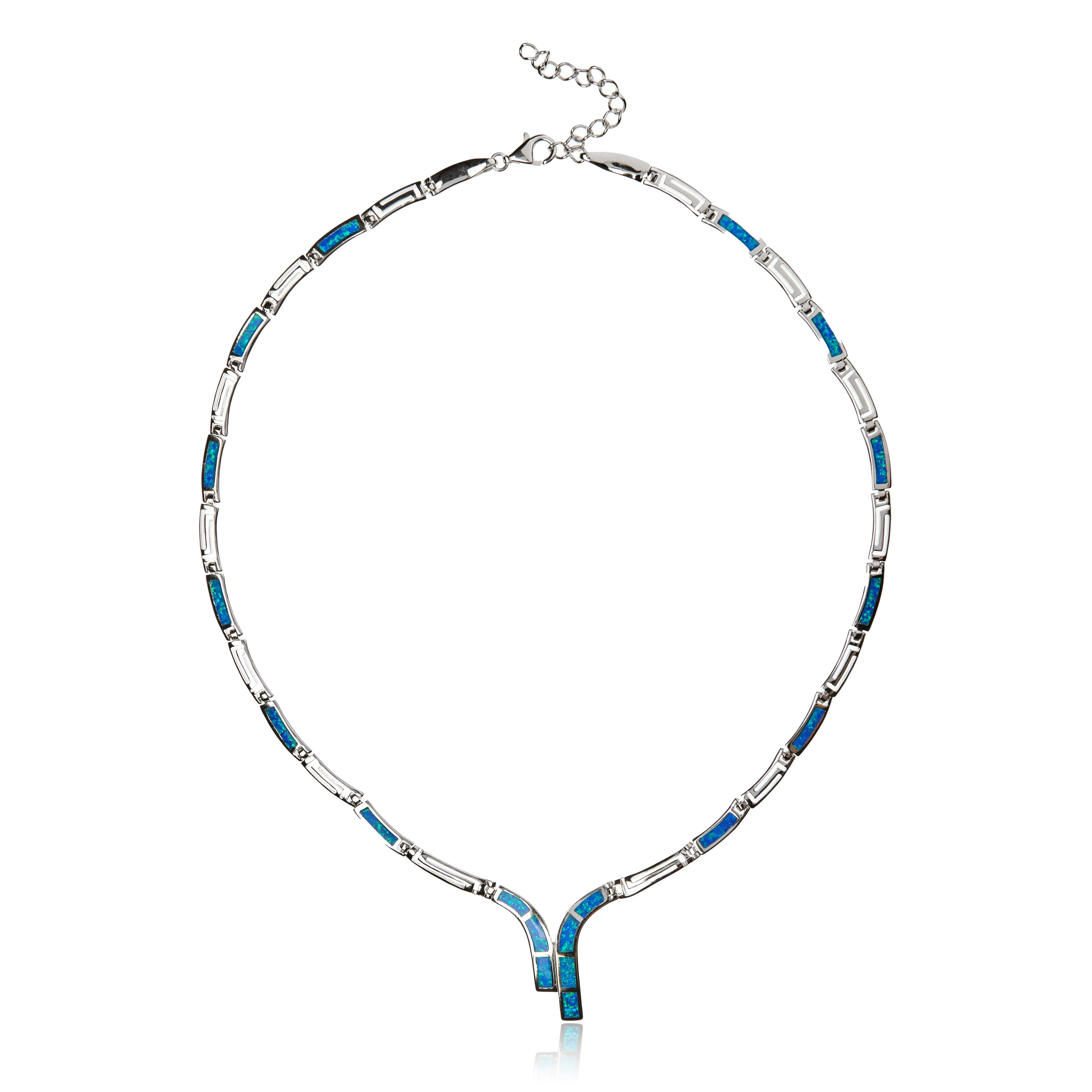 Naszyjnik srebrny  z opalem - połączenie klasyki i elegancji