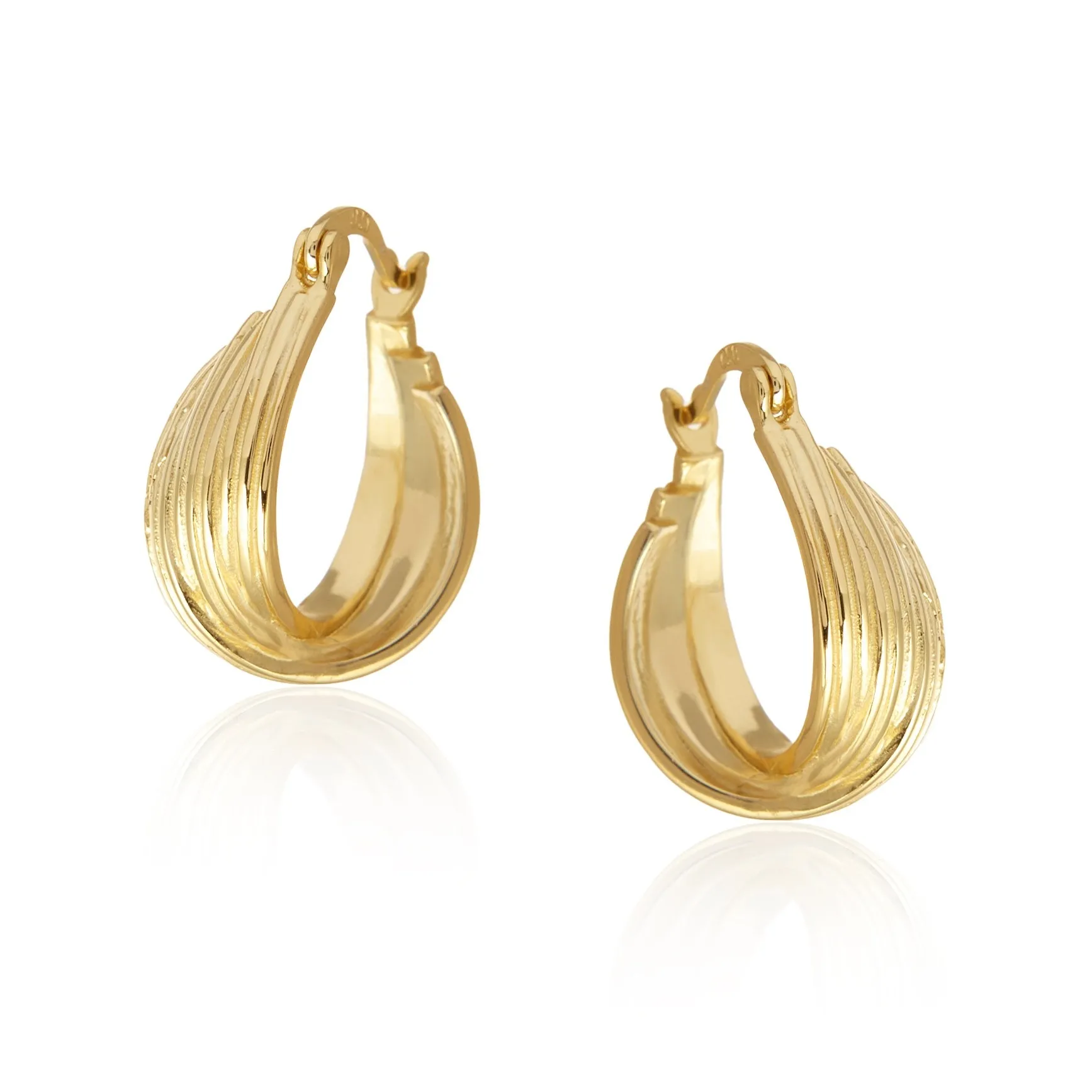 Kolczyki srebrne pozłacane  zakręcone kółka