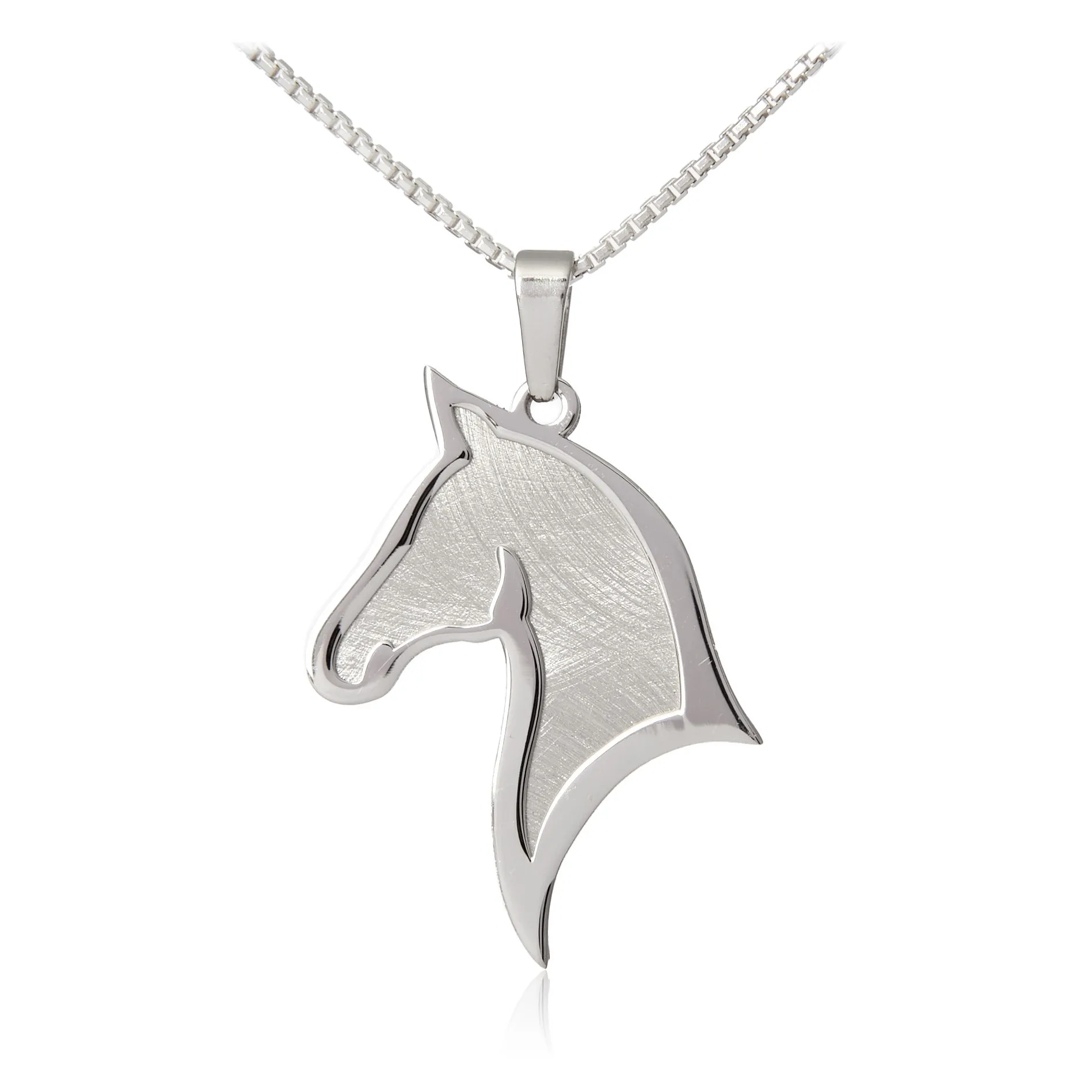 Zawieszka srebrna satynowana koń